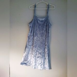 Art Class Girl's Velvet Slip Dress in Light Blue. Size Large(10-12)